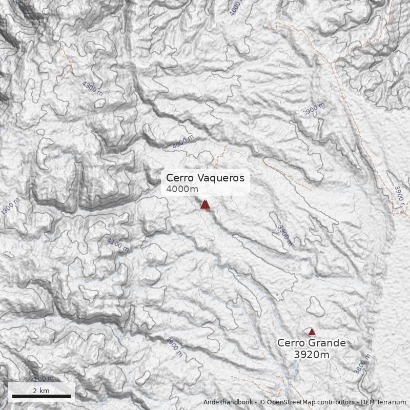 Mapa Cerro Vaqueros