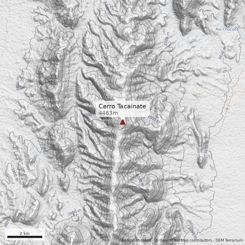 Mapa Cerro Tacainate