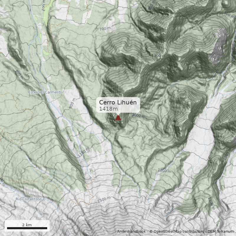 Mapa Cerro Lihuén