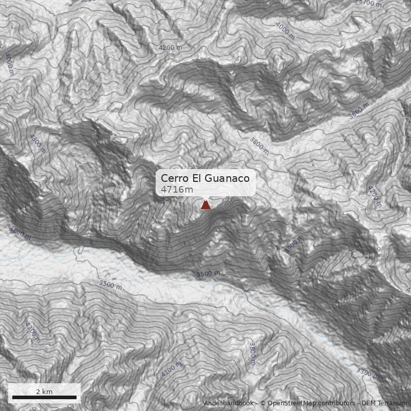 Mapa Cerro El Guanaco