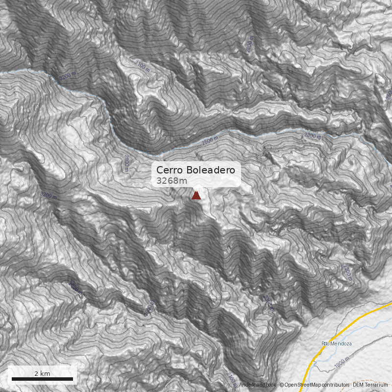 Mapa Cerro Boleadero
