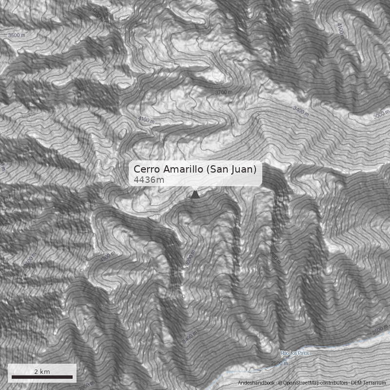 Mapa Cerro Amarillo (San Juan)