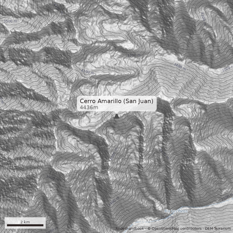 Mapa Cerro Amarillo (San Juan)