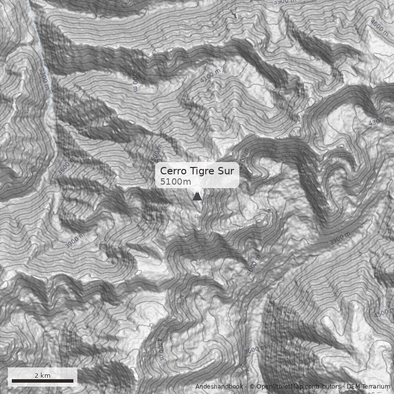 Mapa Cerro Tigre Sur