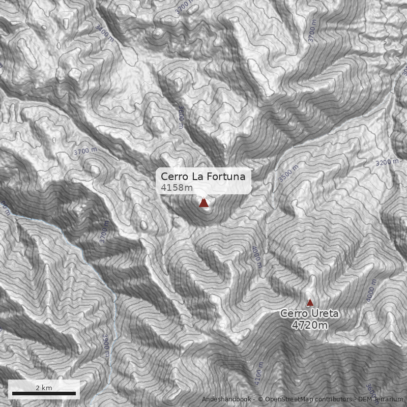 Mapa Cerro La Fortuna