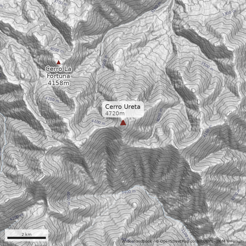 Mapa Cerro Ureta