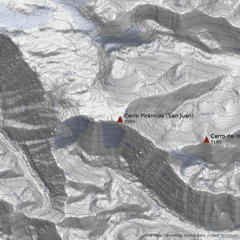 Mapa Cerro Pirámide (San Juan)