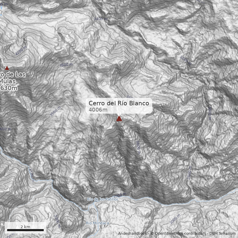Mapa Cerro del Río Blanco