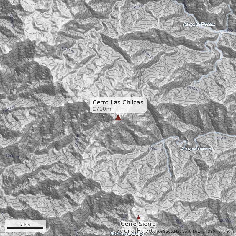 Mapa Cerro Las Chilcas