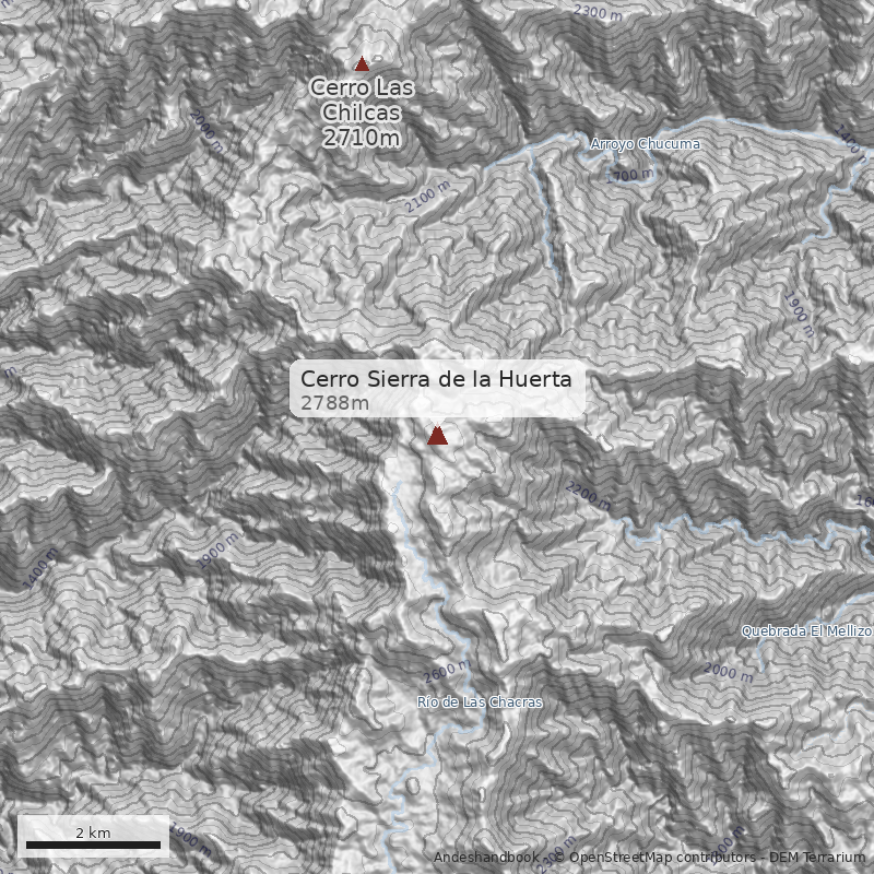 Mapa Cerro Sierra de la Huerta