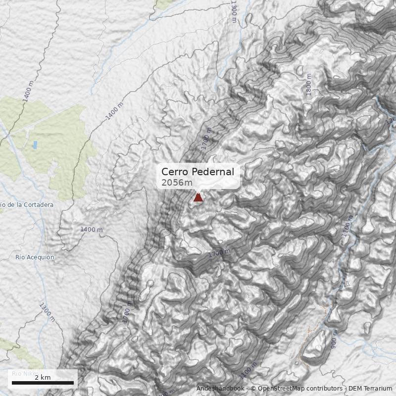Mapa Cerro Pedernal