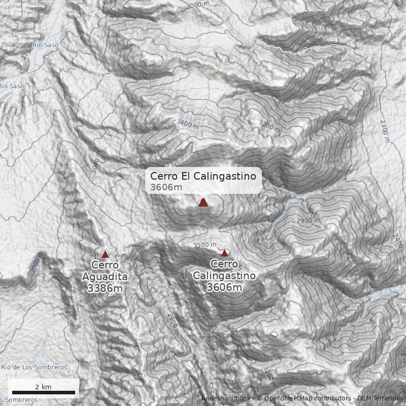 Mapa Cerro El Calingastino