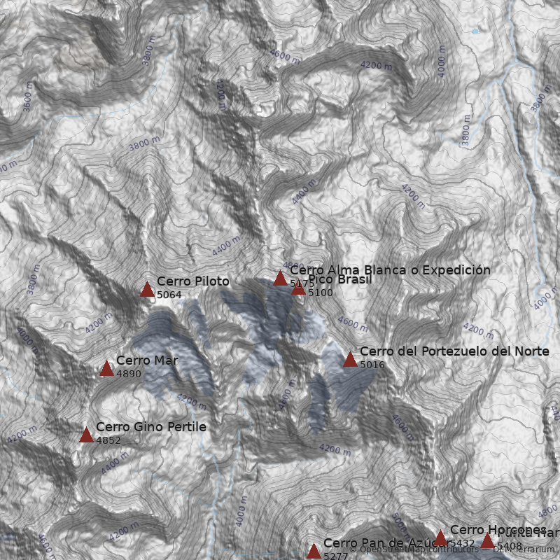 Mapa Cerro Alma Blanca o Expedición