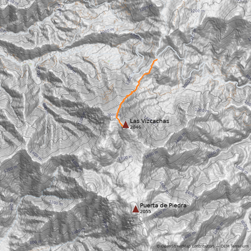 Mapa Cerro Las Vizcachas