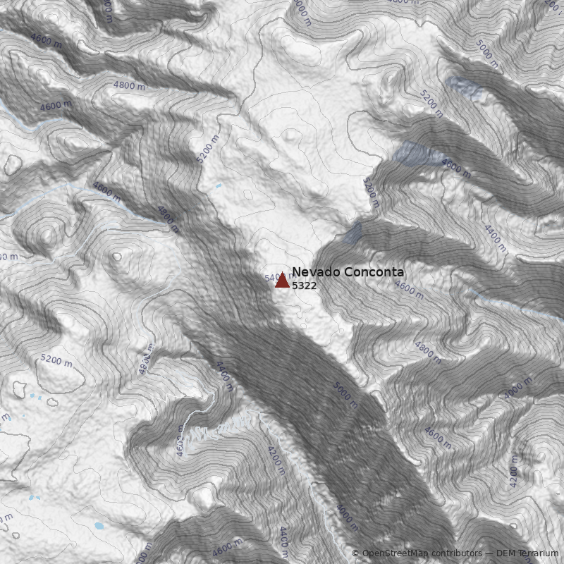 Mapa Nevado Conconta
