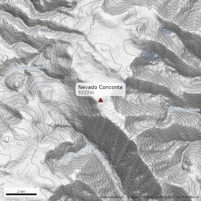 Mapa Nevado Conconta