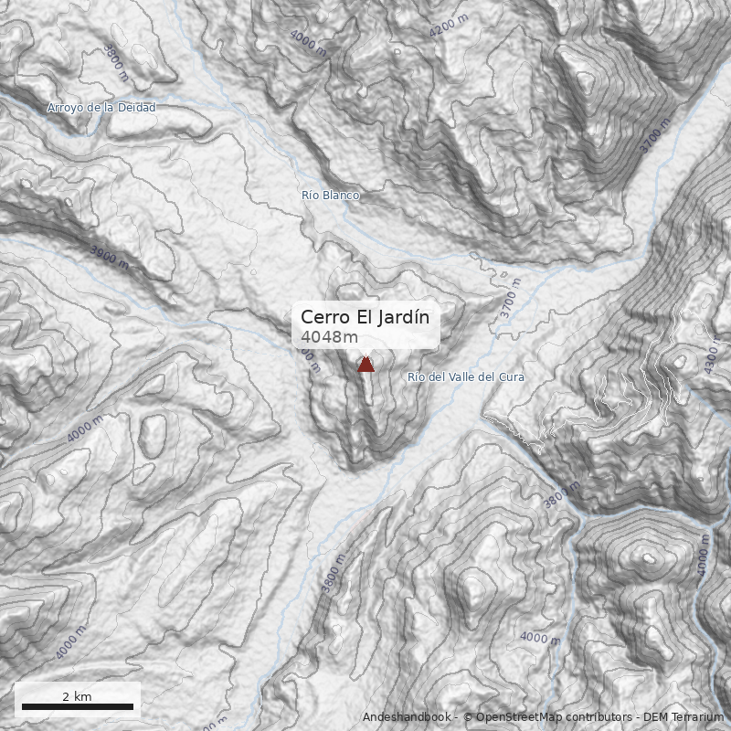 Mapa Cerro El Jardín