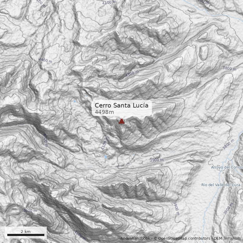 Mapa Cerro Santa Lucía