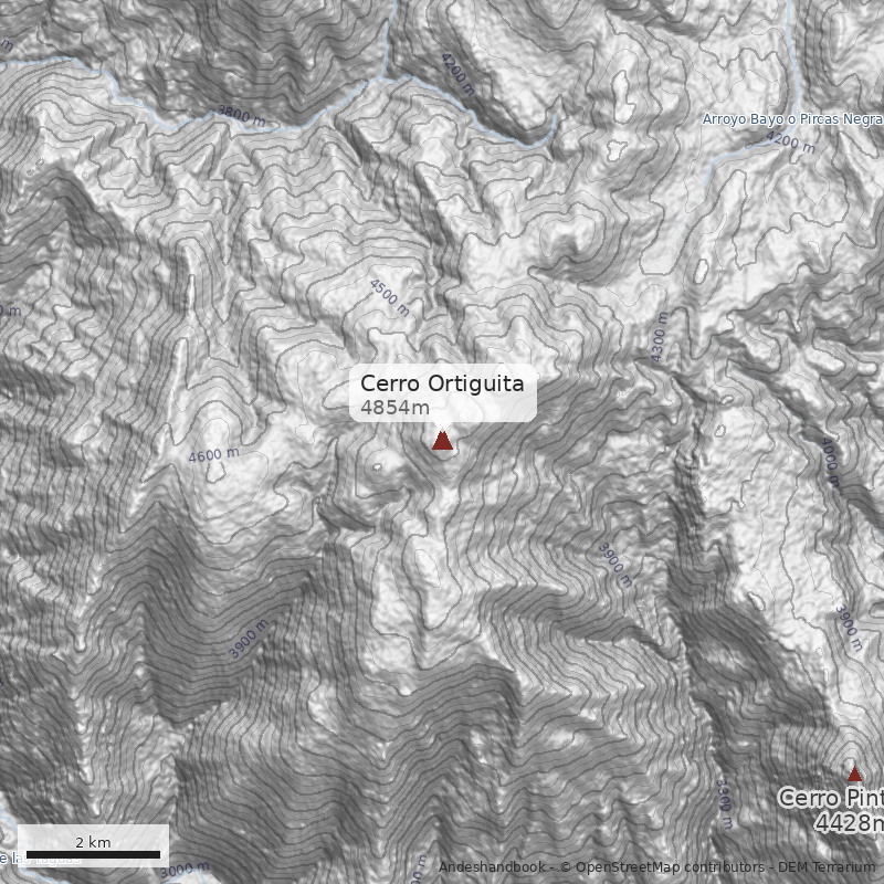 Mapa Cerro Ortiguita