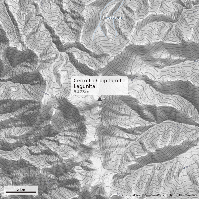 Mapa Cerro La Coipita o La Lagunita