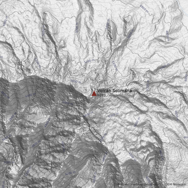 Mapa Volcán Solimana