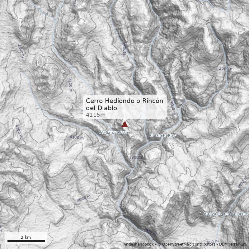 Mapa Cerro Hediondo o Rincón del Diablo