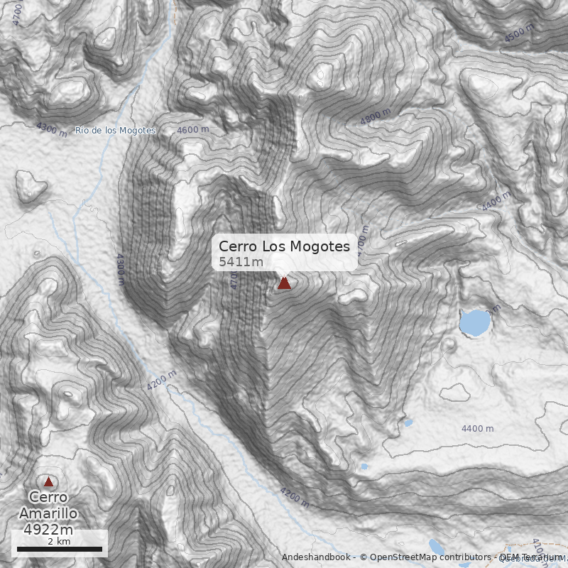 Mapa Cerro Los Mogotes