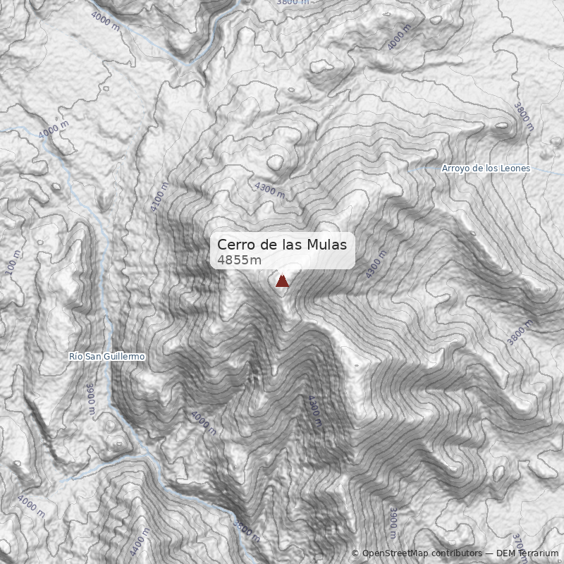 Mapa Cerro de las Mulas