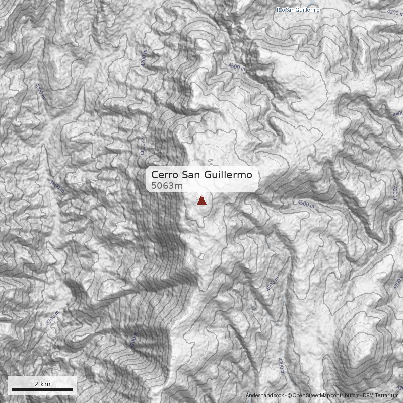 Mapa Cerro San Guillermo