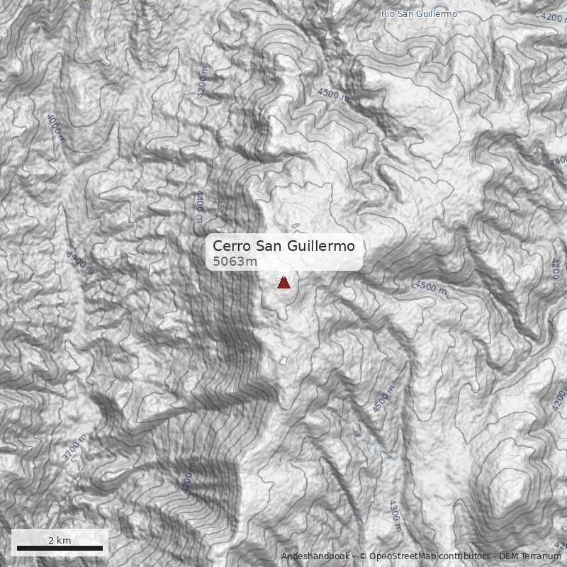 Mapa Cerro San Guillermo