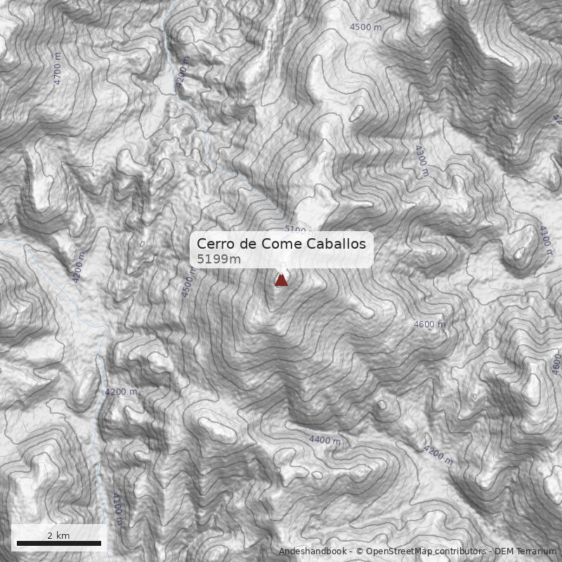 Mapa Cerro de Come Caballos