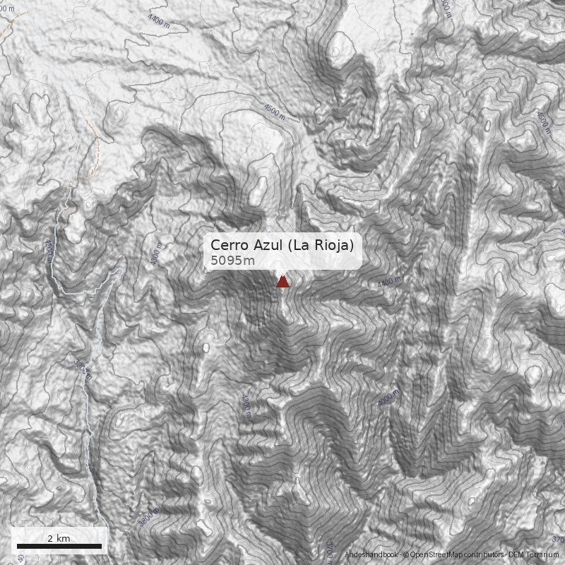 Mapa Cerro Azul (La Rioja)