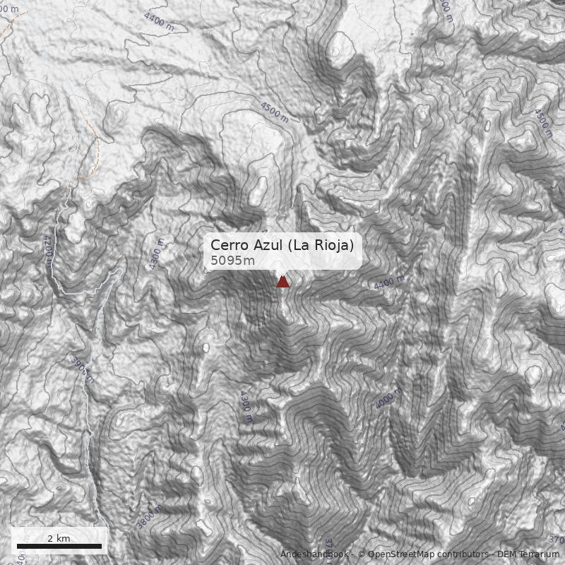 Mapa Cerro Azul (La Rioja)