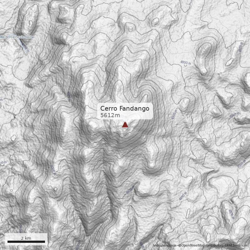 Mapa Cerro Fandango