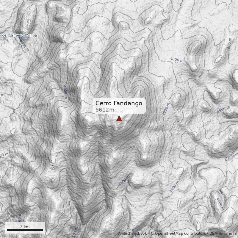 Mapa Cerro Fandango