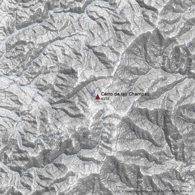 Mapa Cerro de las Champas