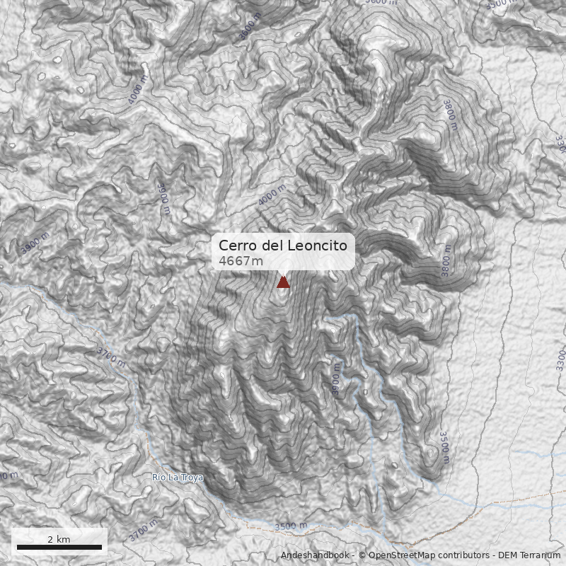 Mapa Cerro del Leoncito