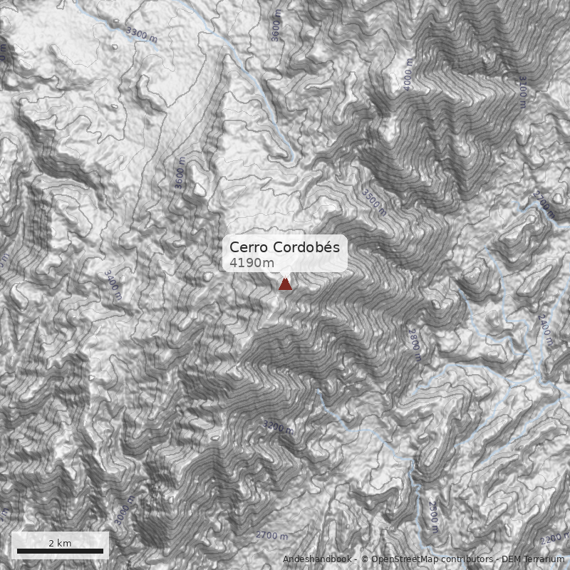 Mapa Cerro Cordobés