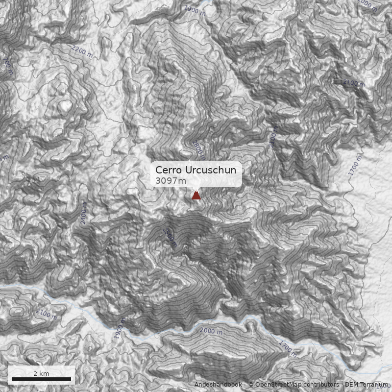 Mapa Cerro Urcuschun