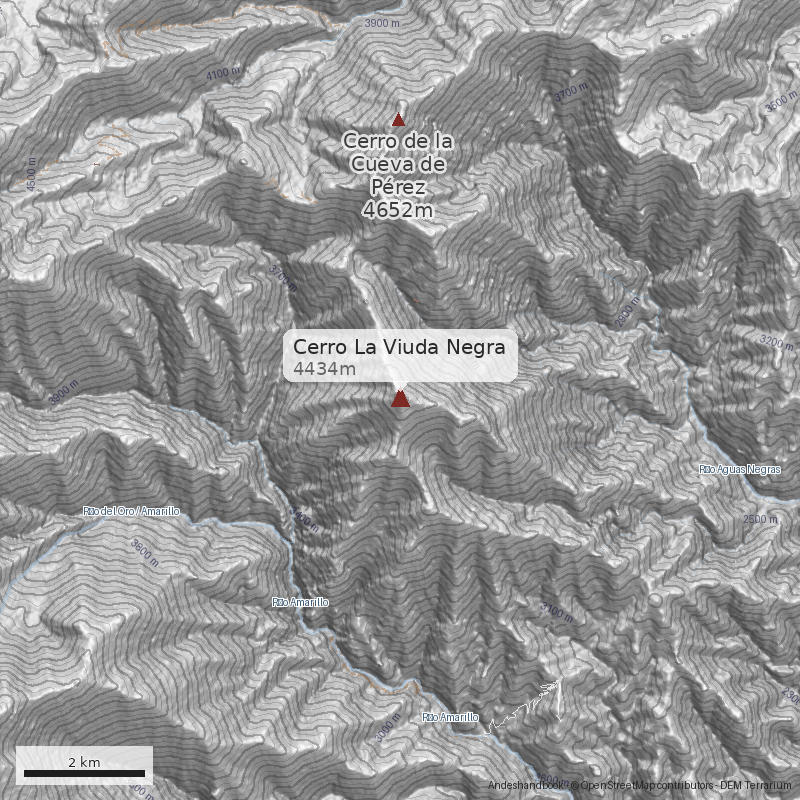 Mapa Cerro La Viuda Negra