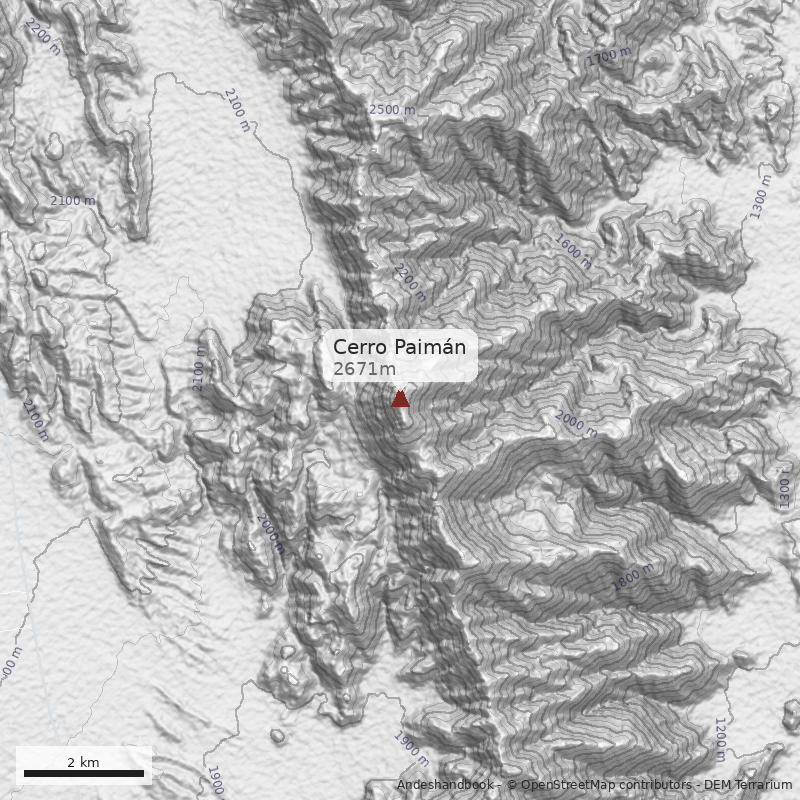 Mapa Cerro Paimán