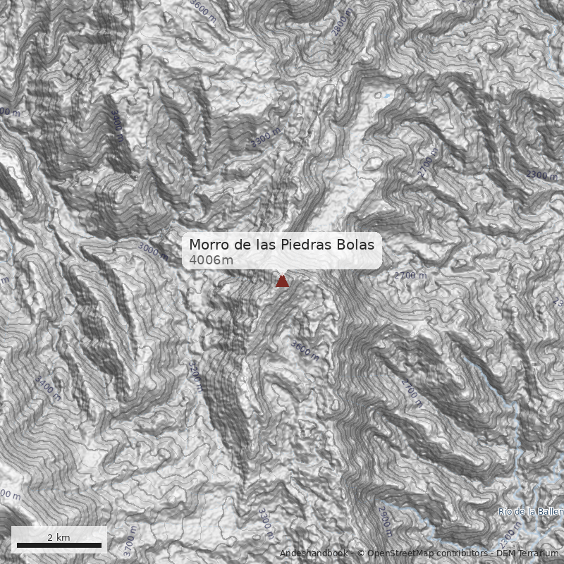 Mapa Morro de las Piedras Bolas