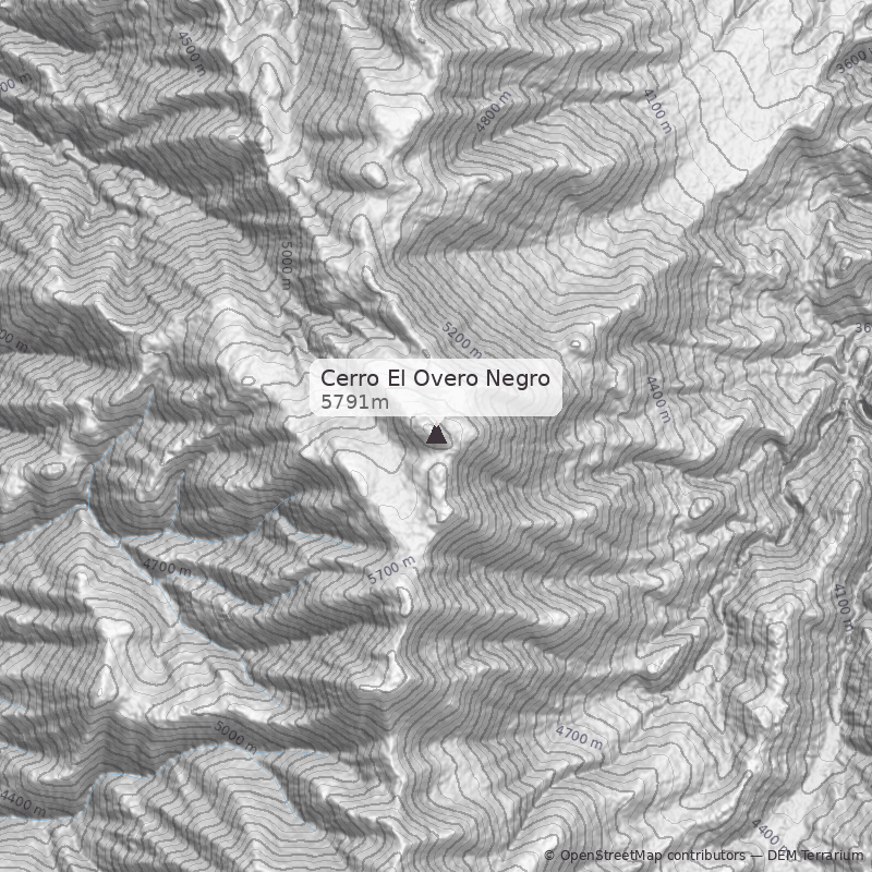 Mapa Cerro El Overo Negro