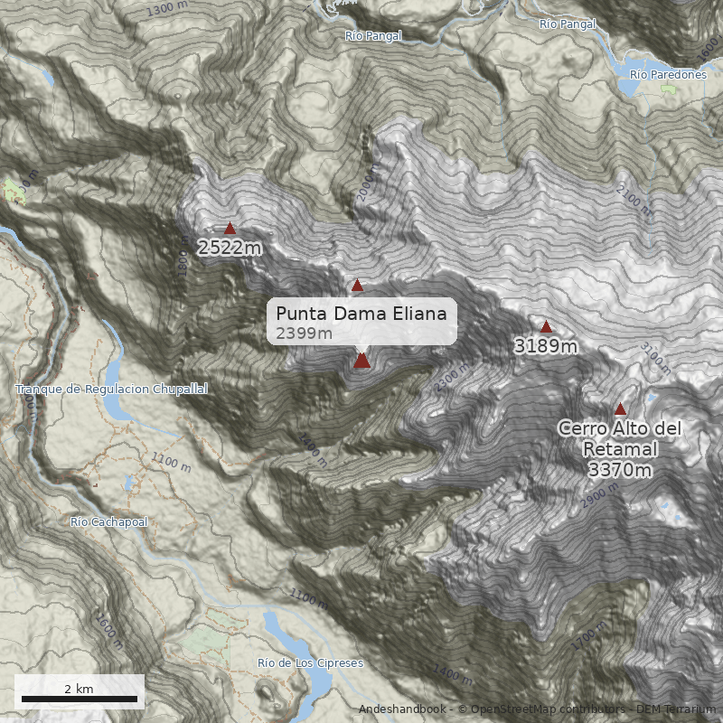 Mapa Punta Dama Eliana