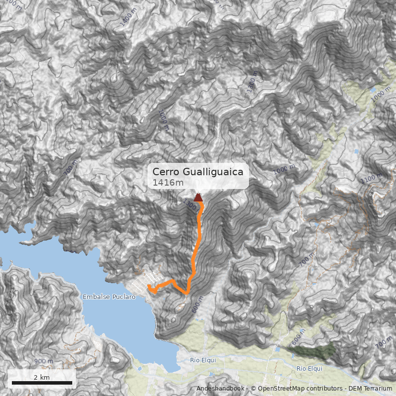 Mapa Cerro Gualliguaica
