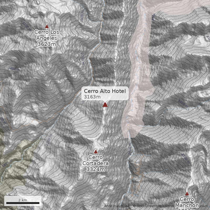 Mapa Cerro Alto Hotel