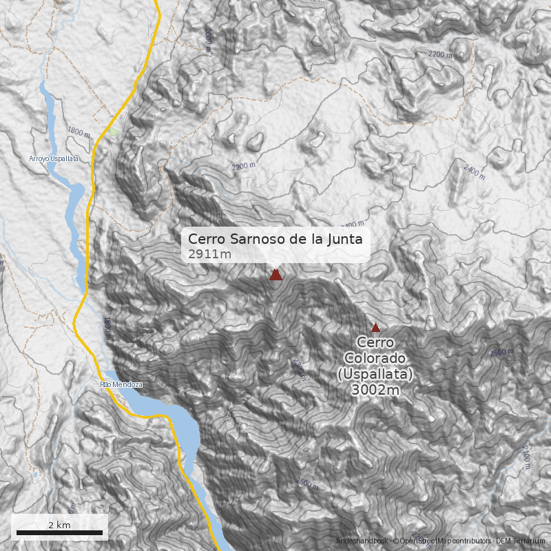 Mapa Cerro Sarnoso de la Junta