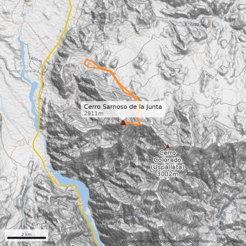 Mapa Cerro Sarnoso de la Junta