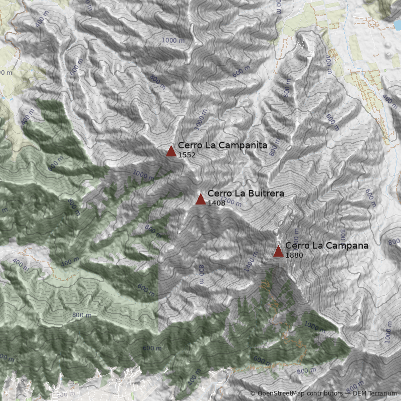 Mapa Cerro La Buitrera 