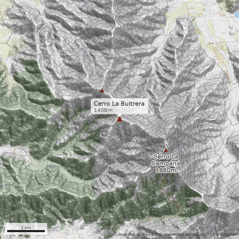 Mapa Cerro La Buitrera 